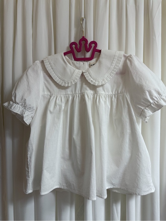 My Mum Made It Tops - MY MUM MADE IT Babydoll Top - White Cotton